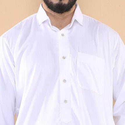 Mens White Thobe Jubba Saudi Ramadan Eid Islamic Kaftan Kaudara Arabic Jubbah