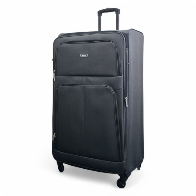 Expandable Soft Shell 4 Wheel Luggage Travel Cabin Suitcase Set Holiday Bags