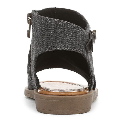 Blowfish Malibu Women's Charcoal Strappy Low Wedge Sandals - Denver