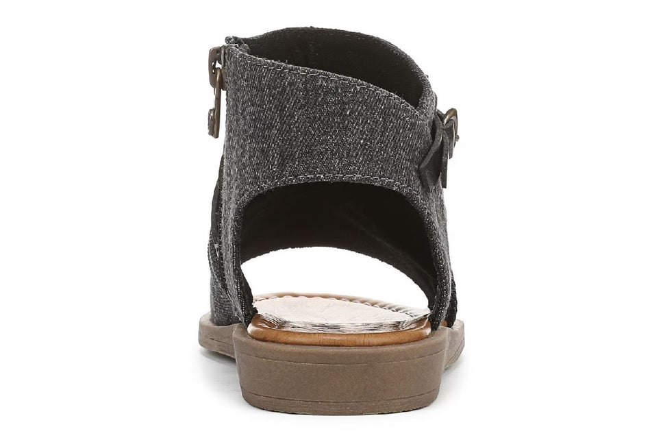 Blowfish Malibu Women's Charcoal Strappy Low Wedge Sandals - Denver
