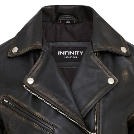 Women's Classic Brando Biker Leather Jacket - Broome