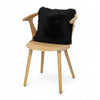 Genuine Sheepskin Black  40x40cm Real Wool Single Sided Cushion