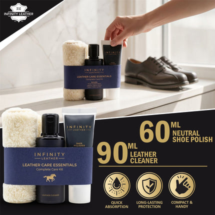 Leather Cleaner, Polish & Glove Smooth Leather Kit