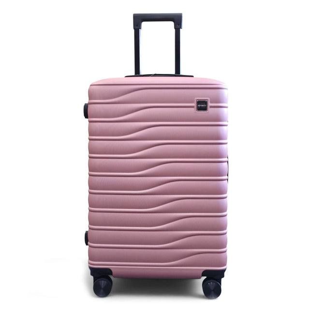 Hardshell Rose Gold Suitcase Set Robust 8 Wheel Luggage Cabin Case Bag