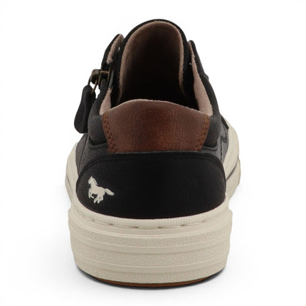 Mustang Women's Black Faux Leather Trainer Sneaker Casual Shoes - M0112011