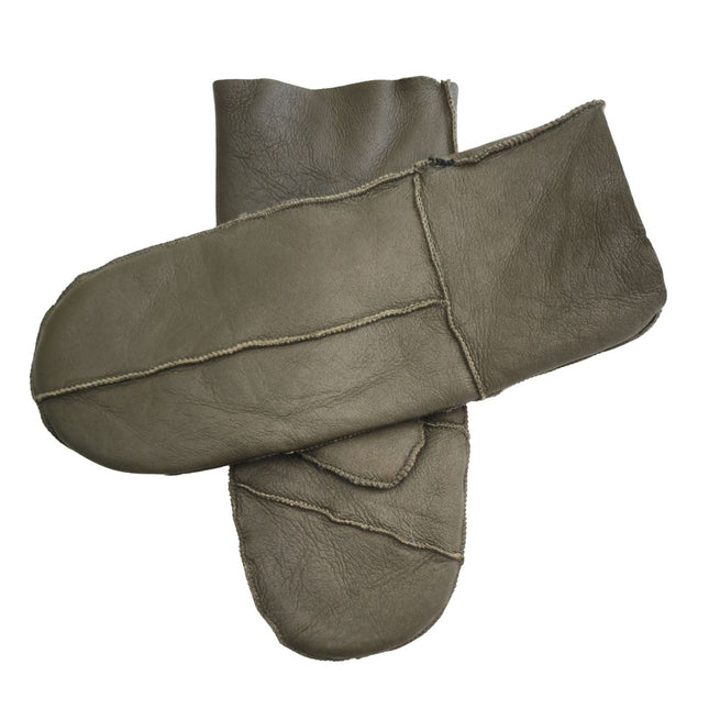Infinity Leather Womens Green Genuine Real Sheepskin Mittens Warm Gloves