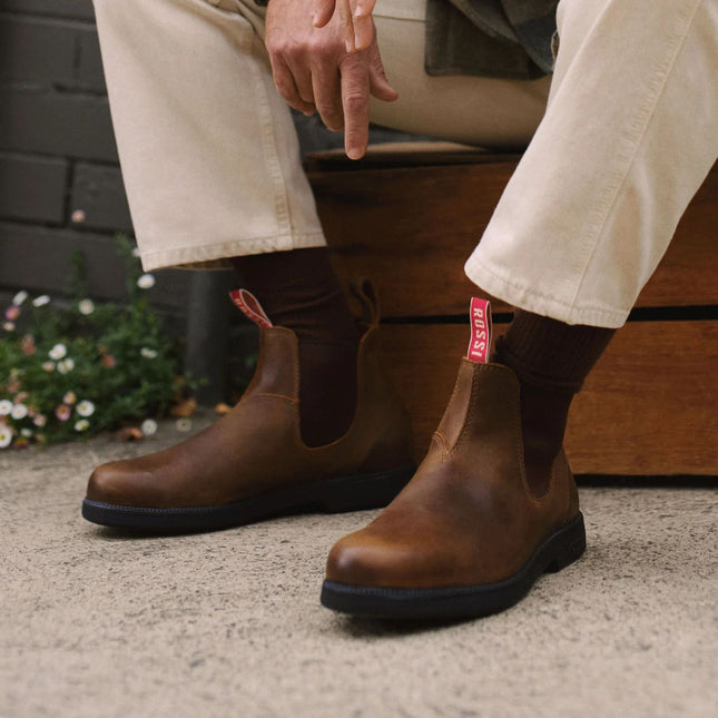 Rossi 607 Booma Tan Leather Chelsea Boot