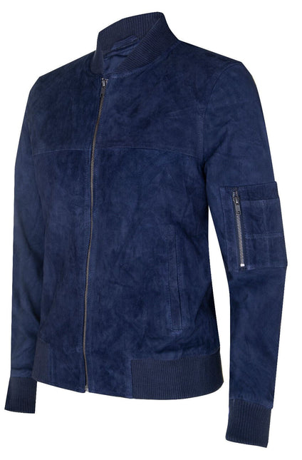 Mens Goat Suede MA-1 Bomber Jacket-Auckland