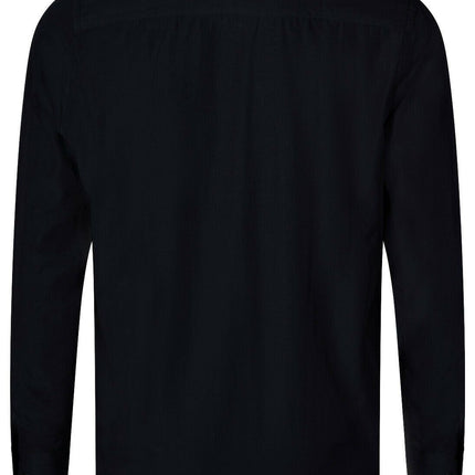 Mens Club Collar Black Shirt 1920s Peaky Blinders With Bar Poplin Pin Smart