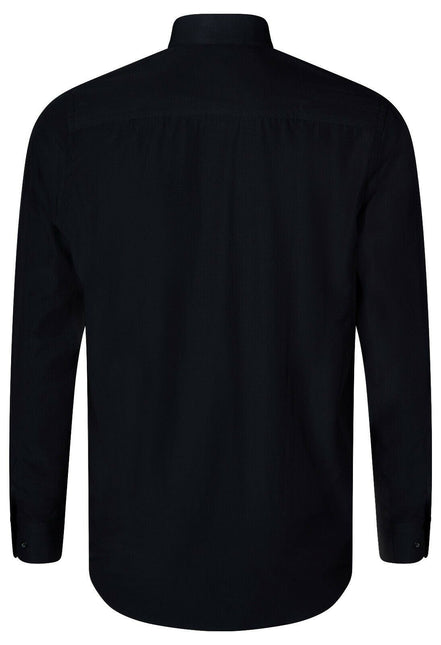 Mens Club Collar Black Shirt 1920s Peaky Blinders With Bar Poplin Pin Smart