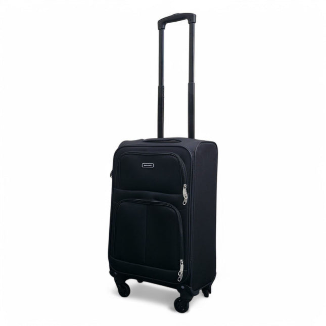 Soft Shell Lightweight Cabin Suitcase 55 x 33 x 21 cm Luggage Suitable for Easyjet, Ryanair