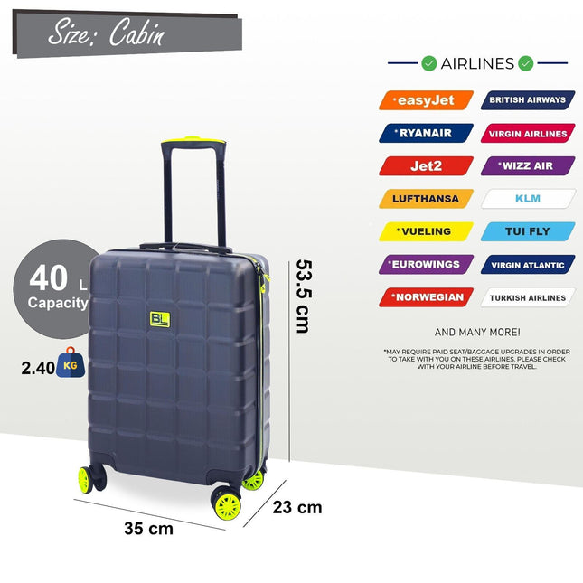 Hard Shell Cabin Suitcase 53 x 35 x 23 cm Luggage