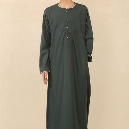 Kid's Boys Green Omani Eid Thobe  Saudi Emirati Jubba Robe