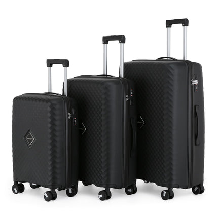 Dual 4 Wheel Robust Lightweight TSA Hard Shell Suitcase Luggage Travel Bags Set