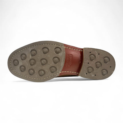 Chapman & Moore Men's Tan Leather Navy Suede Brogues Oxford Formal Shoes