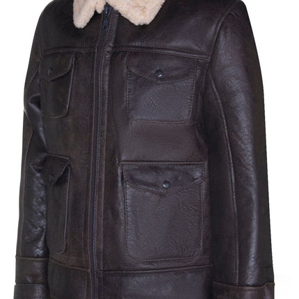 Mens Sheepskin Classic Safari Jacket-Arezzo