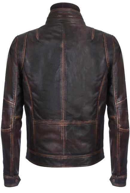 Men's Leather Retro Biker Jacket-Toronto