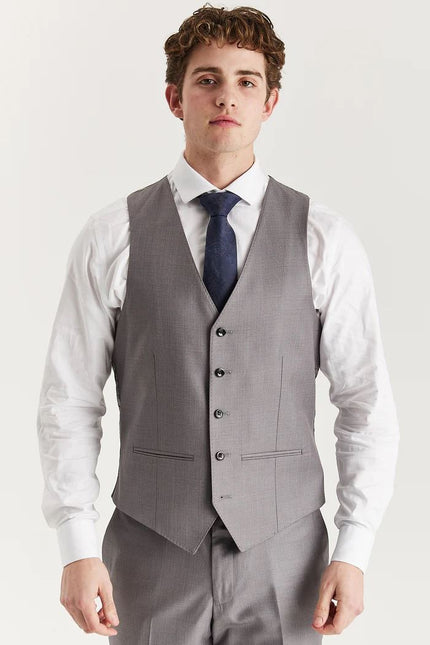 Men’s Grey Tailored 3 Piece Suit Formal Classic Suit