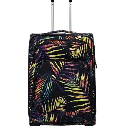 Lightweight Print Suitcases 8 Wheel Luggage Travel Soft Bags Set