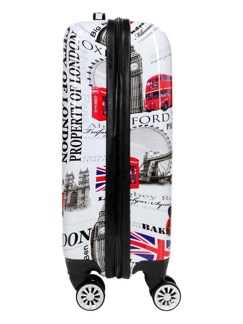 Strong Expandable Hard Shell 8 Wheel Suitcase Set Print Luggage Cabin Travel Bag