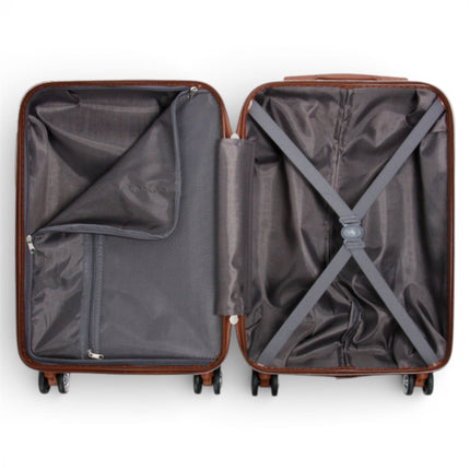 Expandable Hard Shell ABS Suitcase Set 8 Wheel Robust Travel Case Holiday Luggage