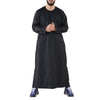 Mens Black Thobe Jubba Saudi Islamic Arab Eid Emirati Kaftan Jubbah Tassel Robe