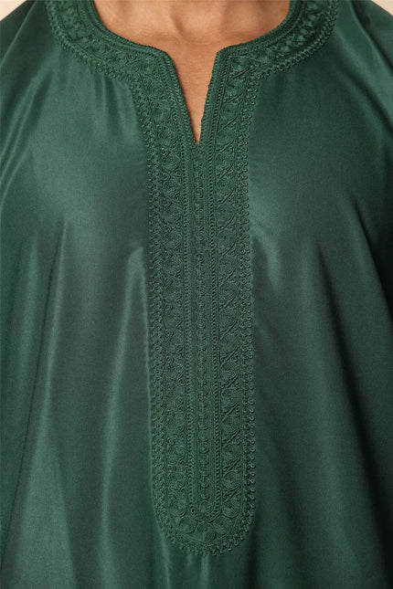 Men's Green Moroccan Thobe Djellaba Jubba Robe Eid