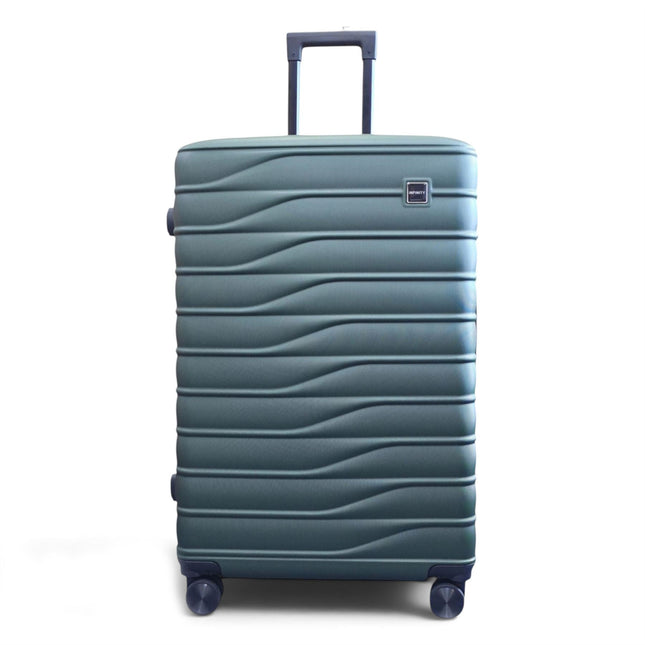Hardshell Green Suitcase Set Robust 8 Wheel Luggage Cabin Case Bag