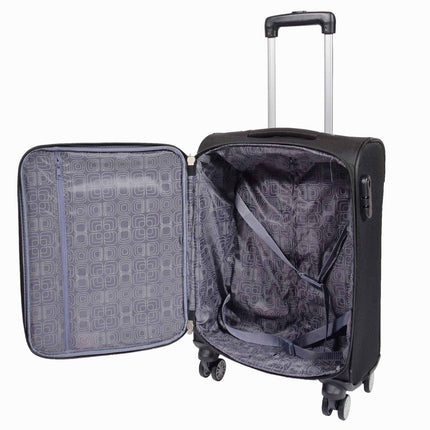 Lightweight Soft Casing Cabin Suitcase 8 Wheel Luggage Travel