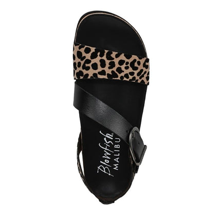 Blowfish Malibu Women's Leopard Brown Footbed Sandals - Lance