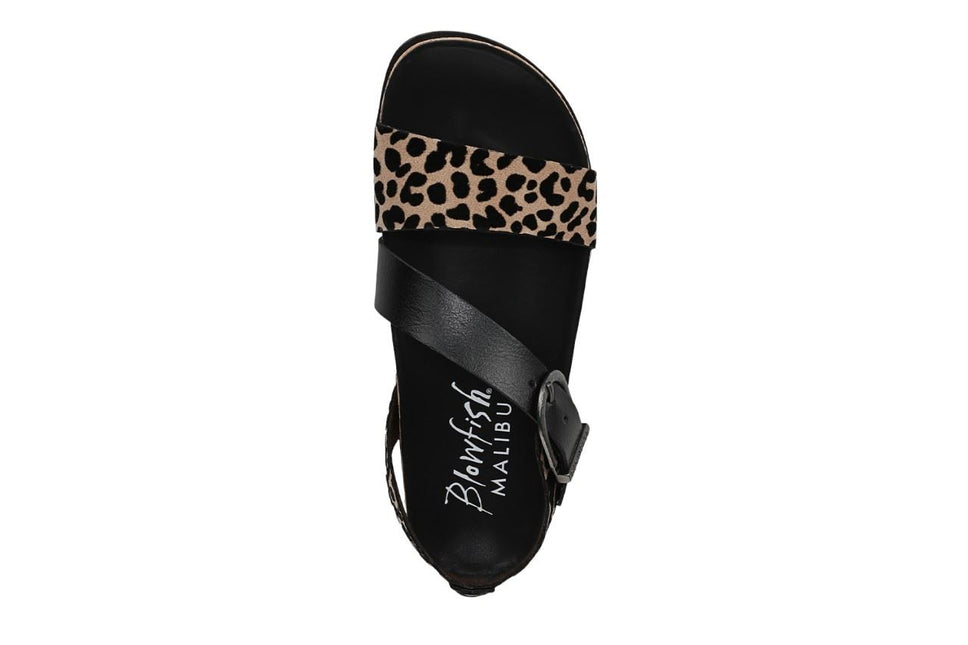 Blowfish Malibu Women's Leopard Brown Footbed Sandals - Lance