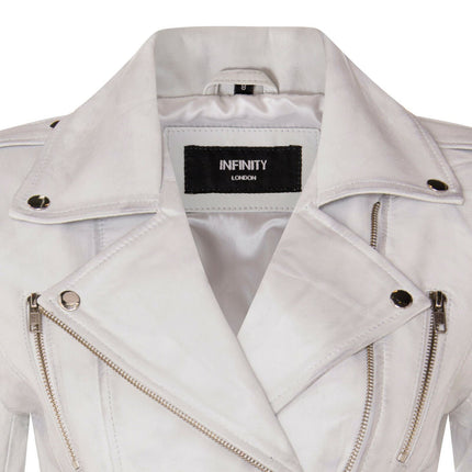 Womens Leather Brando Biker Jacket-Orlando
