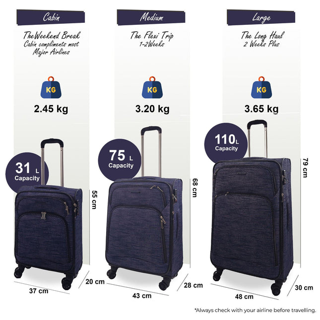 Lightweight Print Suitcases 8 Wheel Luggage Travel Soft Bags Set