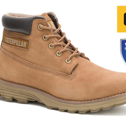 Caterpillar Men's Founder Brown Leather Everyday Ankle Boots