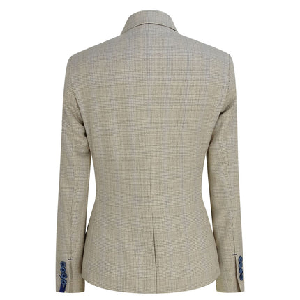 Women's Tweed Herringbone Cream Jacket Peaky Blinders