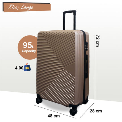 Hardshell Suitcase Set Robust 8 Wheel Luggage Cabin Case Bag