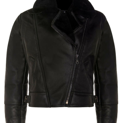 Womens B3 Sheepskin Leather Flying Jacket-Bergamo