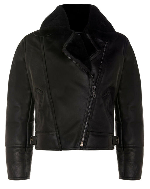 Womens B3 Sheepskin Leather Flying Jacket-Bergamo