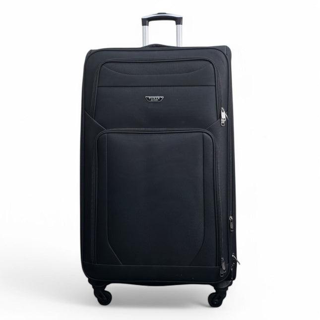 Soft Shell Lightweight Nylon Suitcase Set 4 Wheel Travel Case Holiday Bags