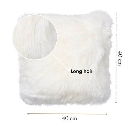 Genuine Sheepskin Ivory  40x40cm Real Wool Single Sided Cushion