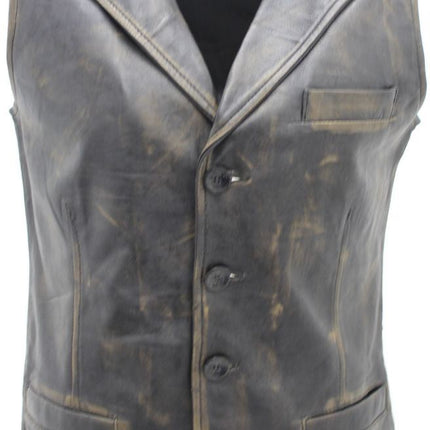 Mens Smart Classic Leather Waistcoat-Bristol