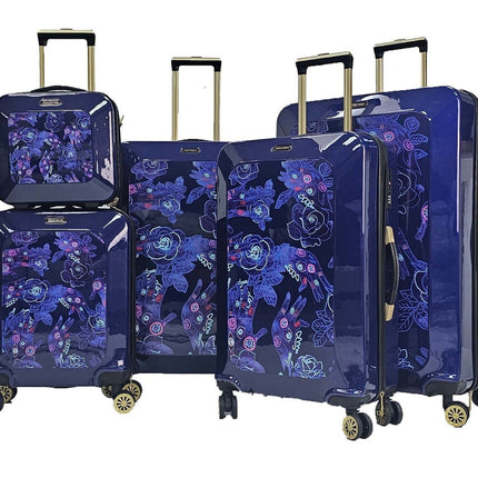 Hard Shell Flower Print Suitcase Luggage Set