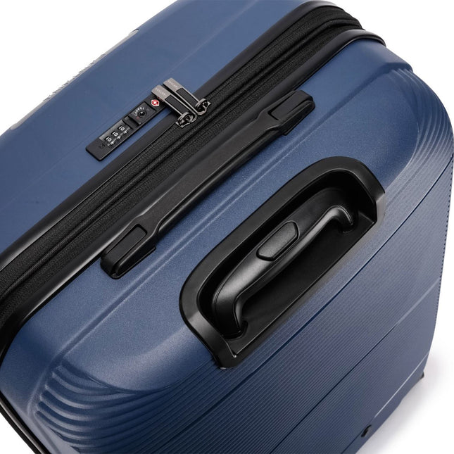 Expandable Hard Shell PP 8 Wheel Luggage Travel Cabin Holiday Bags Suitcase Set
