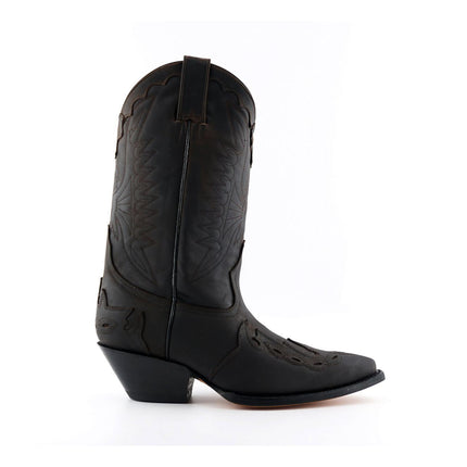 Grinders Unisex Brown Leather Cowboy Boots-Arizona Hi
