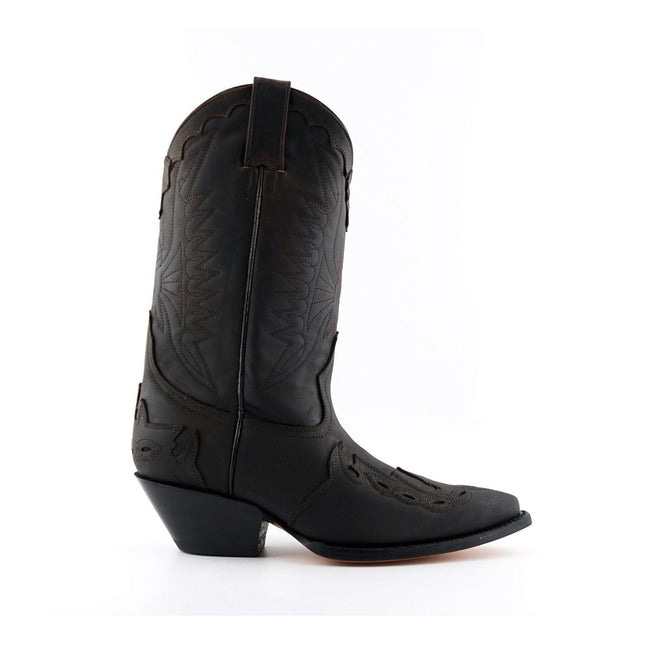 Grinders Unisex Brown Leather Cowboy Boots-Arizona Hi