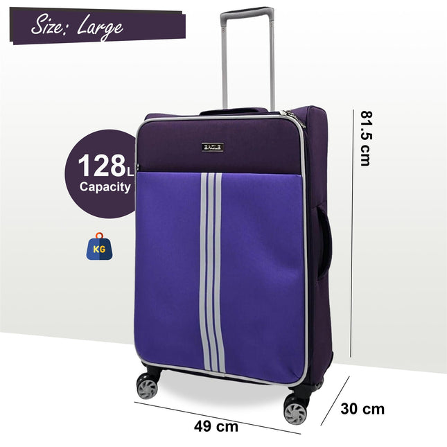 Lightweight  Soft Suitcases 4 Wheel Luggage Travel Bag