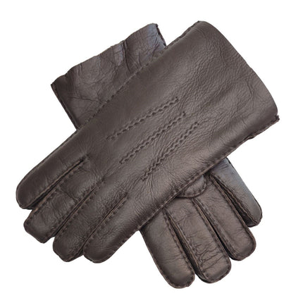 Infinity Leather Mens Brown Luxury Sheepskin Leather Gloves