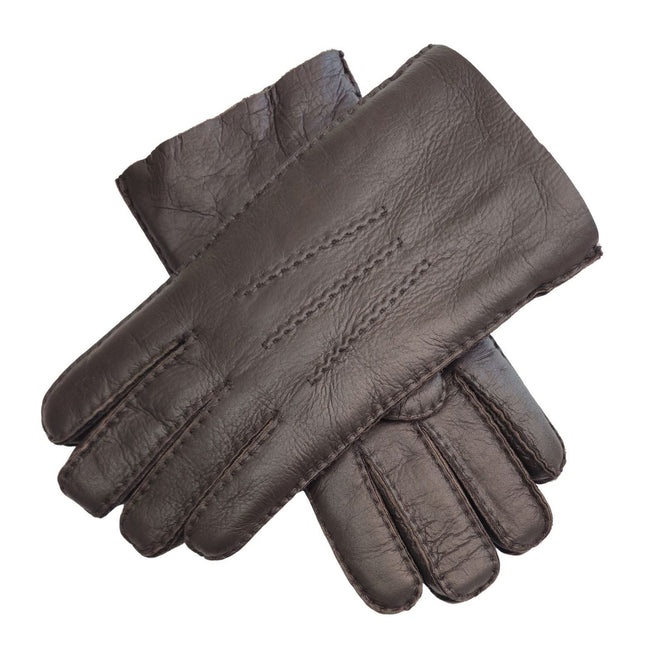Infinity Leather Mens Brown Luxury Sheepskin Leather Gloves