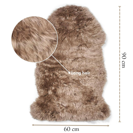 Genuine Mushroom Sheepskin Natural Silky Soft Fluffy Real Wool Rug
