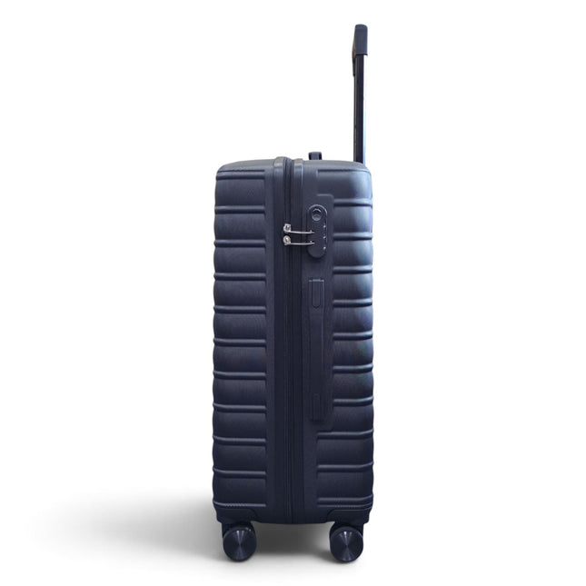 Hardshell Black Suitcase Set Robust 8 Wheel Luggage Cabin Case Bag